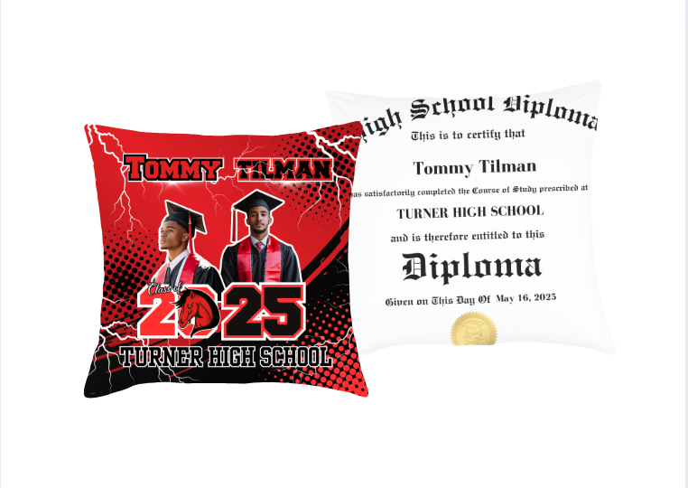 Editable Graduation Pillow Canva Template – Personalize Your Celebration! 🎓✨